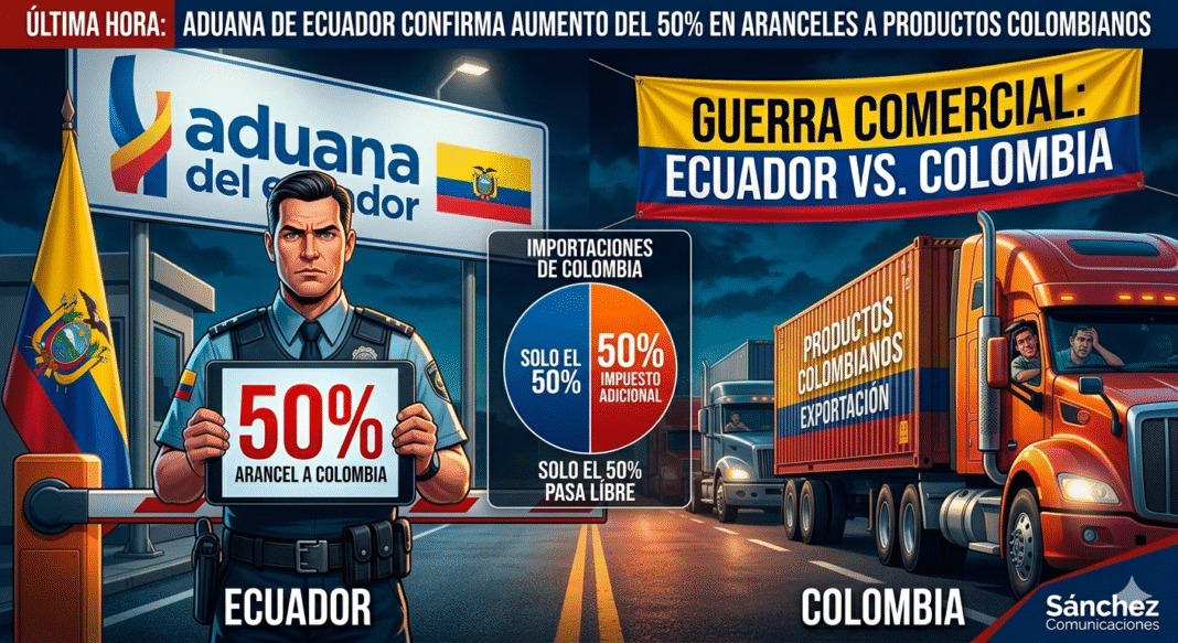 Ecuador eleva al 50% el arancel a productos colombianos Ecuador eleva al 50% el arancel a productos colombianos
