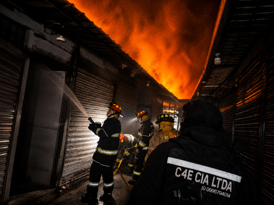 Incendio en el Centro Comercial Ferroviario Incendio en el Centro Comercial Ferroviario